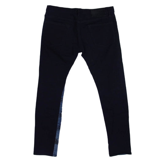 HYSTERIC GLAMOUR ヒステリックグラマー 0294AP08 スカル 切替 スタッズ デニム パンツ インディゴブルー系 32【中古】