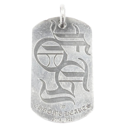 CHROME HEARTS クロムハーツ(原本無) D TAG LRG FOTI フォティ ドッグタグ ラージ ペンダントトップ シルバー系【中古】