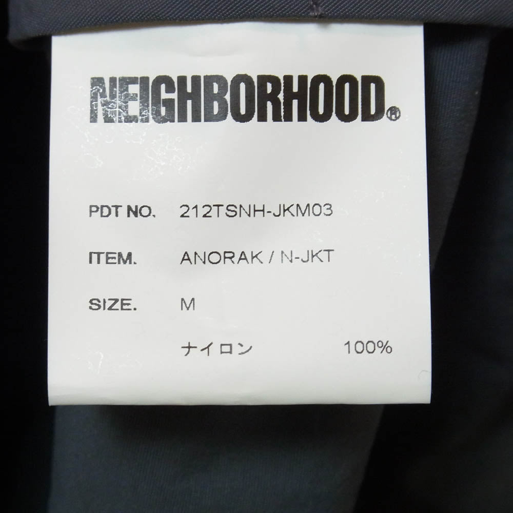 NEIGHBORHOOD ネイバーフッド 21AW 212TSNH-JKM03 ANORAK N-JKT アノラック ナイロン ジャケット ダークグレー系 M【中古】