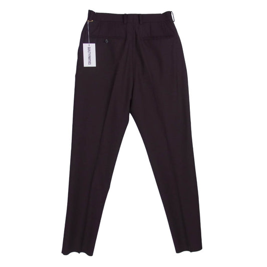 WACKO MARIA ワコマリア 23AW 23FW-WNP-TR14 PLEATED TROUSERS TYPE-2 スラックス トラウザーズ パンツ ブラウン系 S【極上美品】【中古】