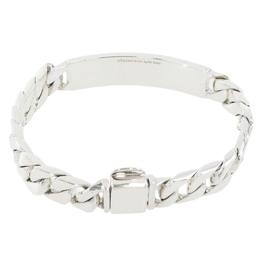 TIFFANY&Co. ティファニー 【新品仕上げ済】ID プレート 喜平チェーン シルバー ブレスレット シルバー系【極上美品】【中古】