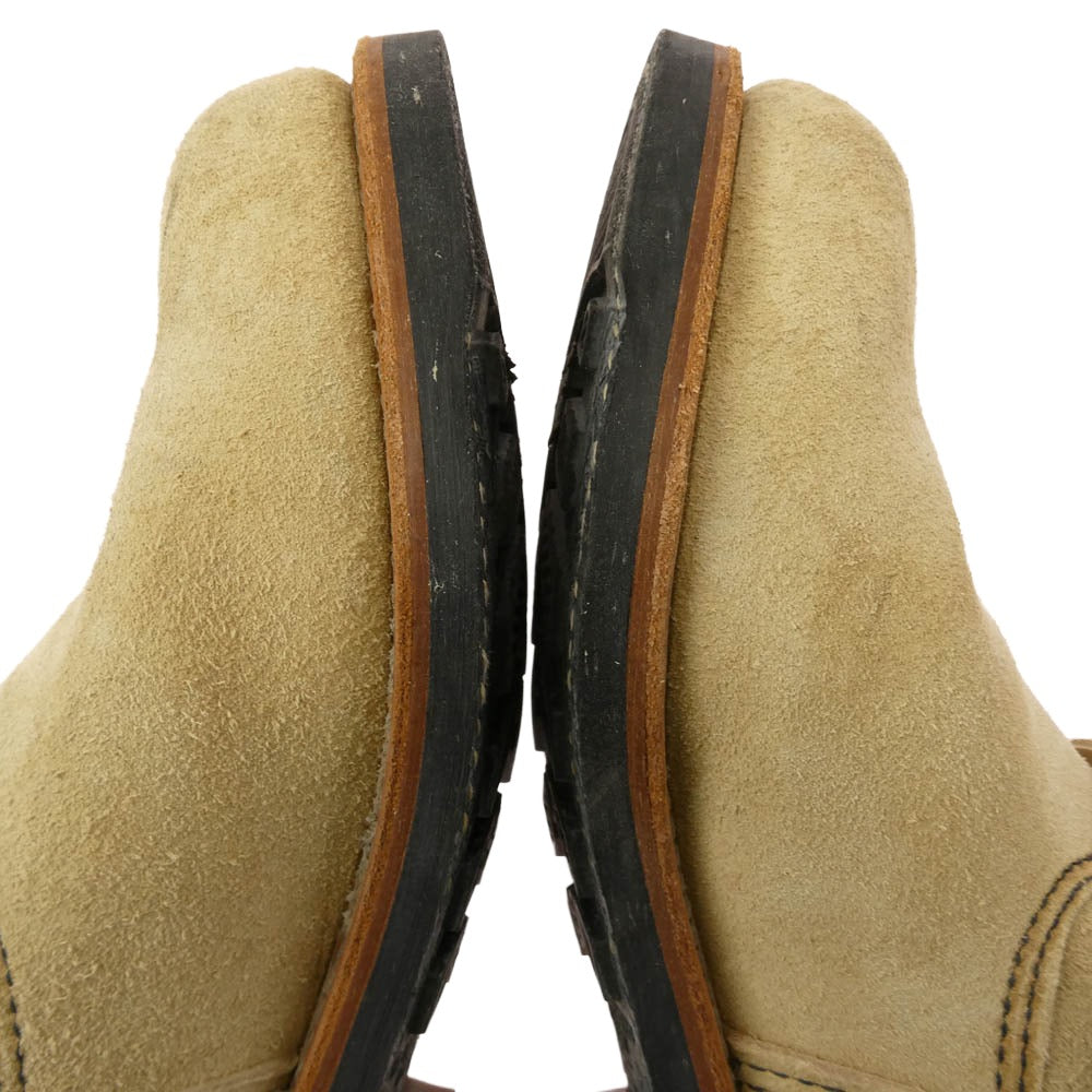 RED WING レッドウィング 8268 USA製 10年製 ENGINEER BOOT スチールトゥ スエード エンジニア ブーツ ベージュ系 26.5cm【中古】