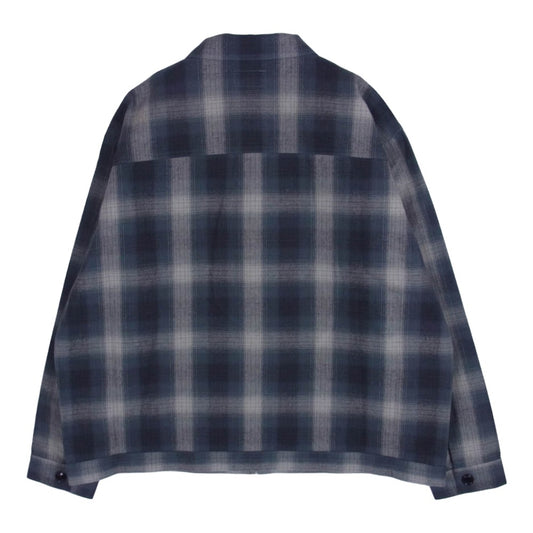 CALEE キャリー OMBRE CHECK SWINGTOP オンブレチェック スイングトップ ジャケット ブルゾン グレー系 XL【美品】【中古】