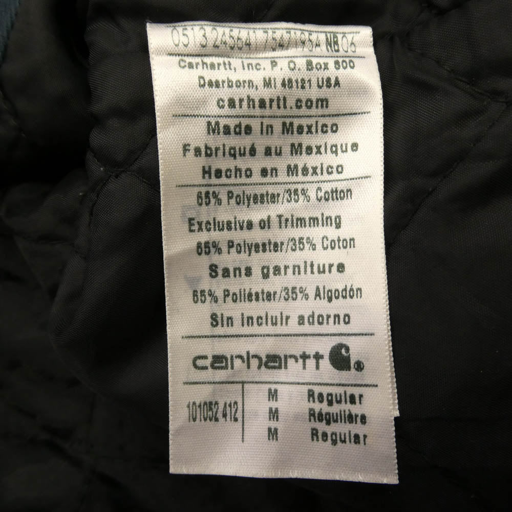 Carhartt カーハート メキシコ製 クイックダック ジャケット ブルー系 褐返し(かちがえし)系 M【中古】