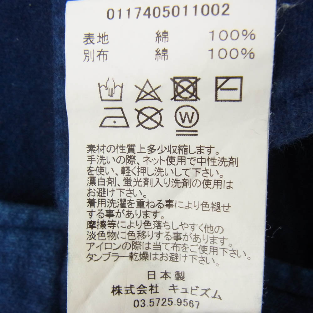 VISVIM ビズビム 17年製 0117405011002 Elk エルク 長袖シャツ ネイビー ブルー系 2【中古】