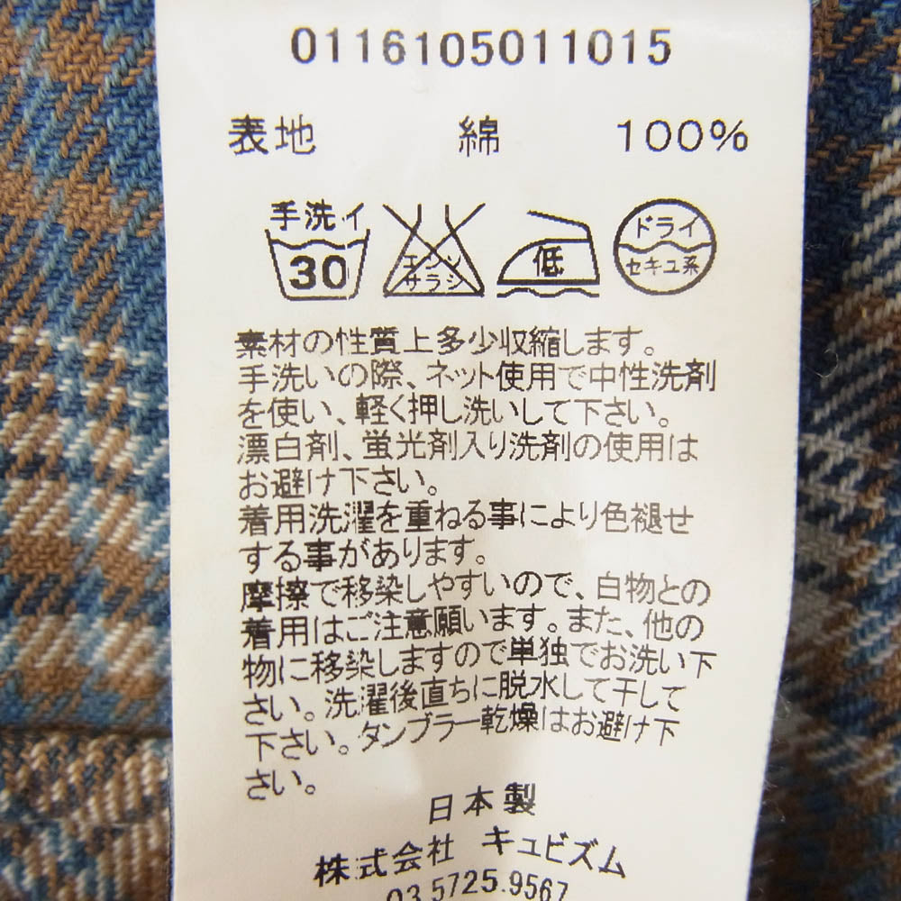 VISVIM ビズビム 16SS 0116105011015 Black Elk Flannel Shirt エルク フランネル チェック シャツ ブラウン系 2【中古】