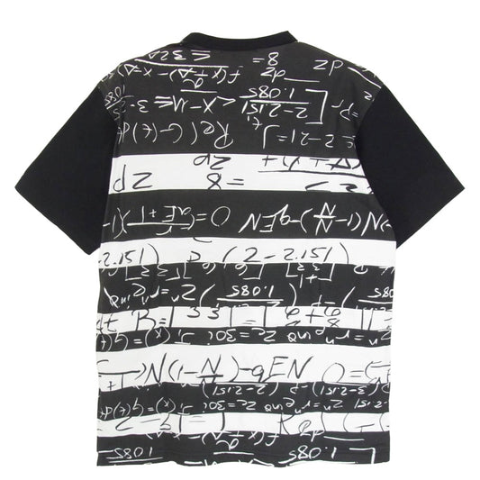 COMME des GARCONS HOMME コムデギャルソンオム AD2015 HP-T009 コットン 数式 モチーフ 半袖 Tシャツ ブラック系 S【中古】