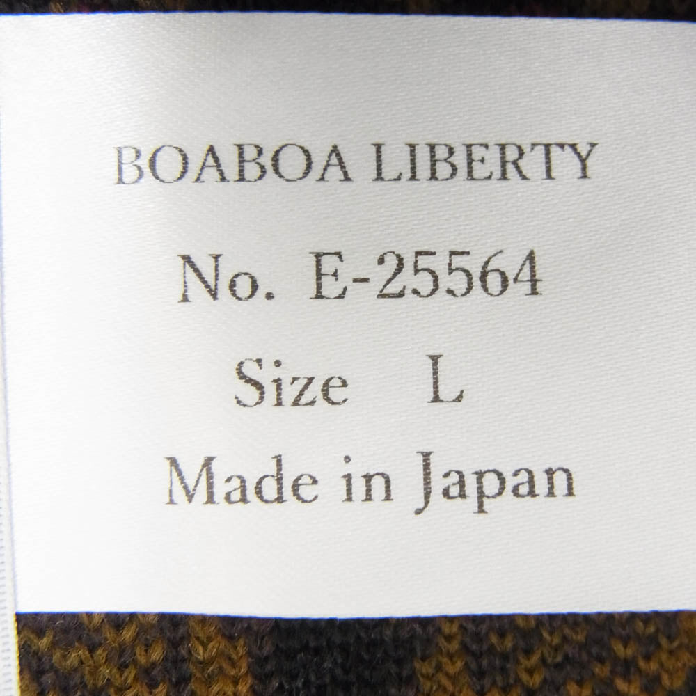 EEL イール E-25564 BOABOA LIBERTY ボアボアリバティー ボア フリース ハーフジップ プルオーバー ジャケット ブラウン系 L【中古】