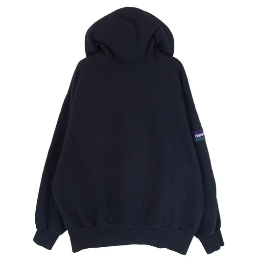 DESCENDANT ディセンダント HORIZON HOODY ホライゾン フーディー スウェット ロゴ刺繡 パーカー ネイビー系 2【中古】