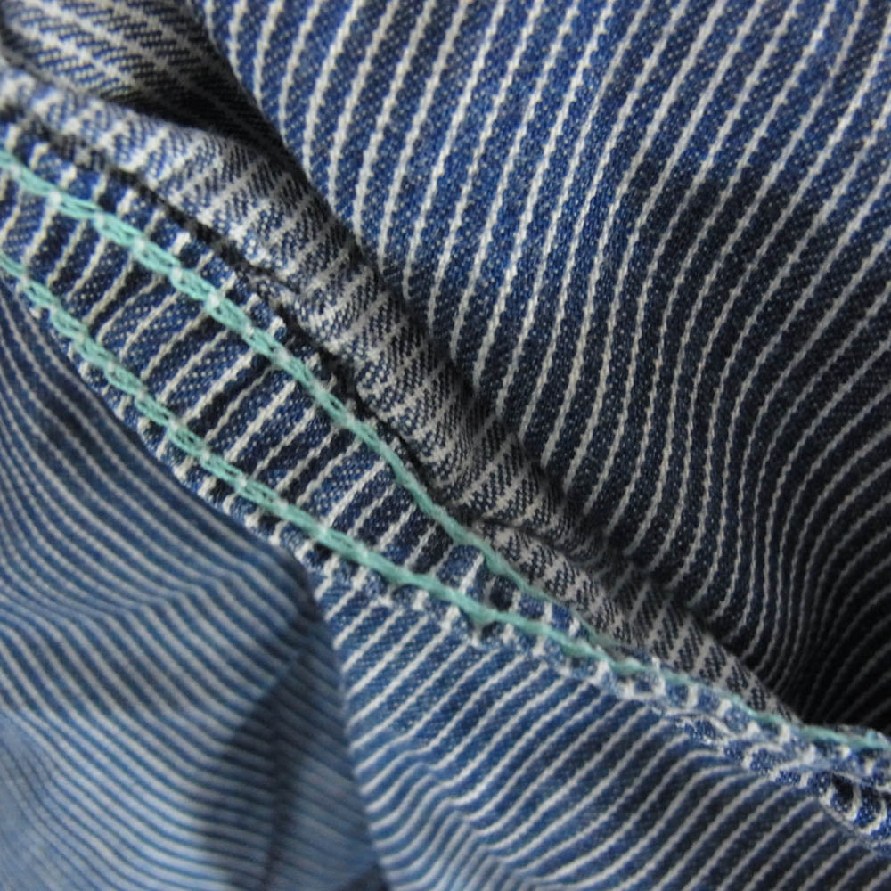 POST OVERALLS ポストオーバーオールズ ヒッコリー カバーオール ジャケット ブルー系 サイズ表記無【中古】