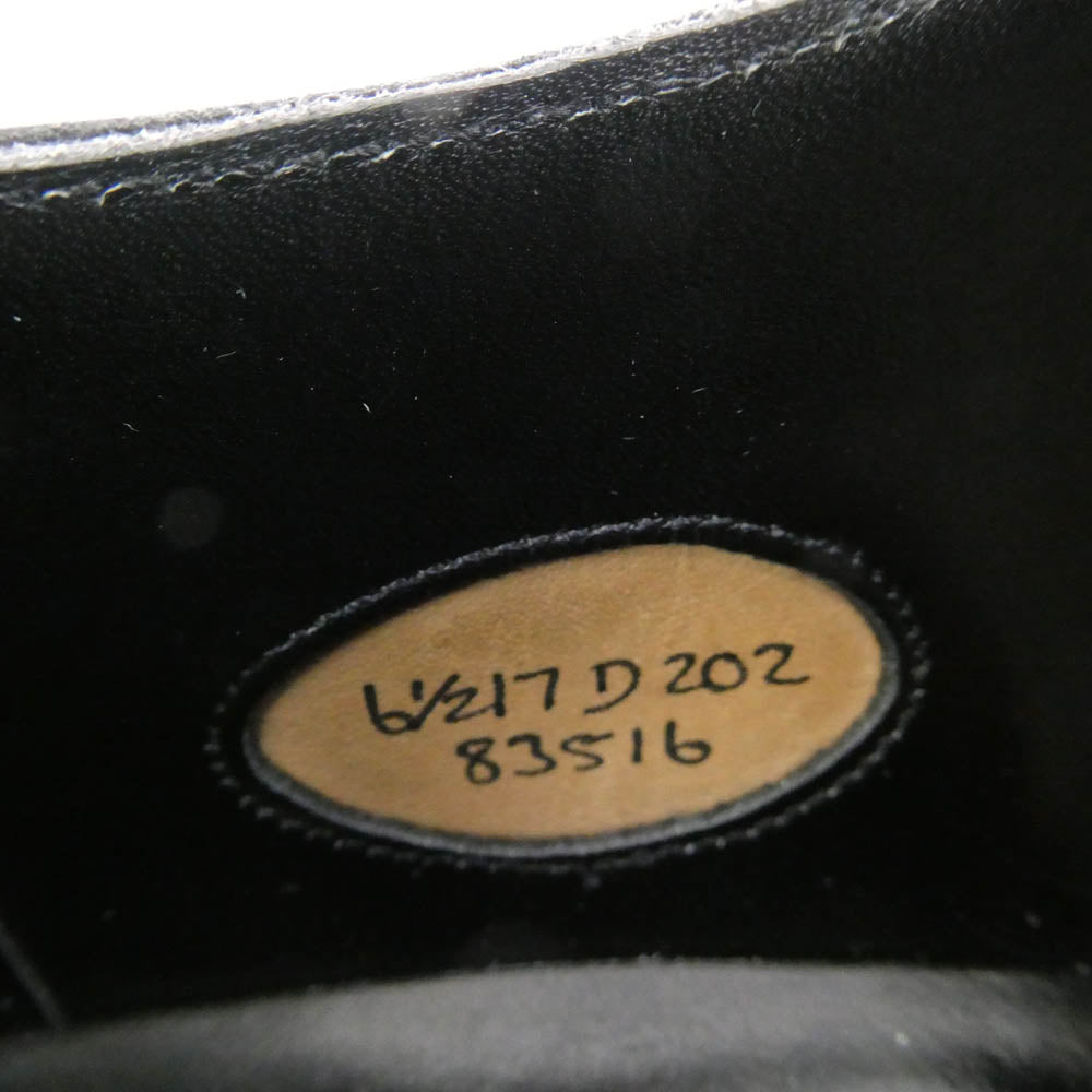 EDWARD GREEN エドワードグリーン 202 英国製 CHELSEA チェルシー ストレートチップ シューズ ブラック系 6.5【中古】