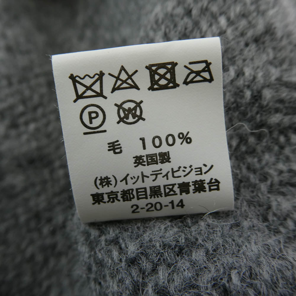 INVERALLAN インバーアラン SHETLAND CREWNECK SWEATER シェットランド クルーネック ニット セーター グレー系 40【美品】【中古】