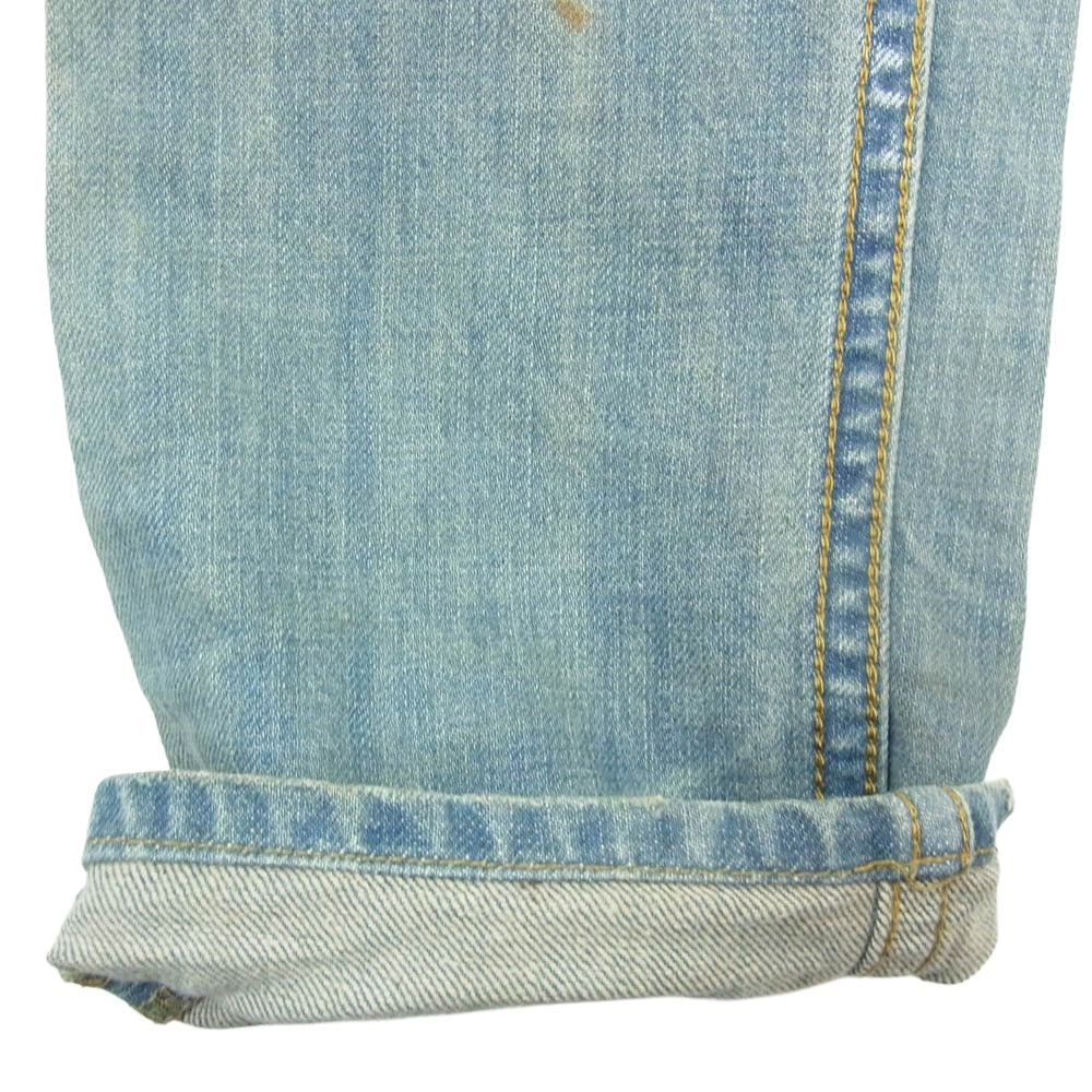 DIESEL ディーゼル BRADDOM ダメージ加工 レギュラー スリム デニムパンツ インディゴブルー系 29【中古】