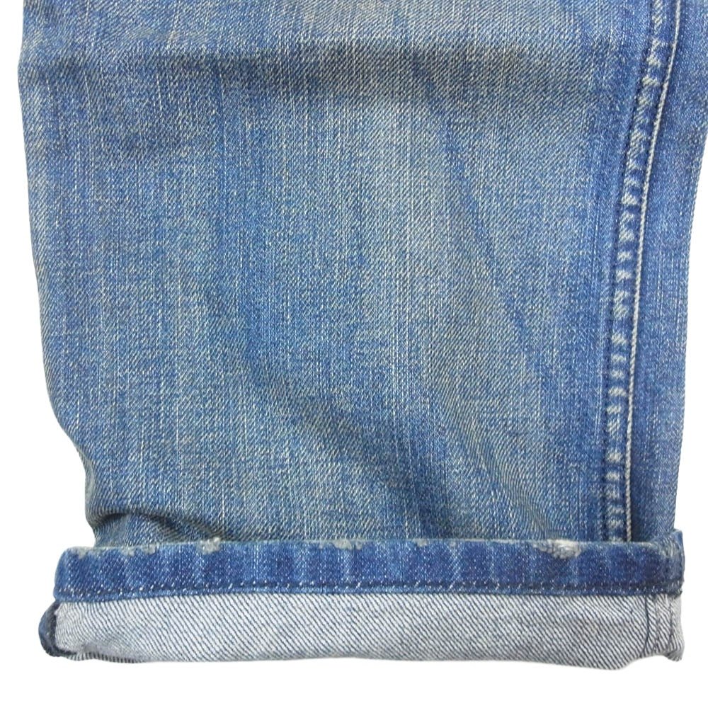 DIESEL ディーゼル SAFADO ダメージ加工 スリム ストレート デニム パンツ W29 ブルー インディゴブルー系【中古】
