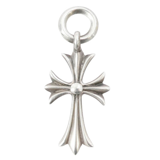 CHROME HEARTS クロムハーツ(原本有) TINY CH CROSS タイニー CHクロス チャーム ペンダントトップ シルバー系【中古】