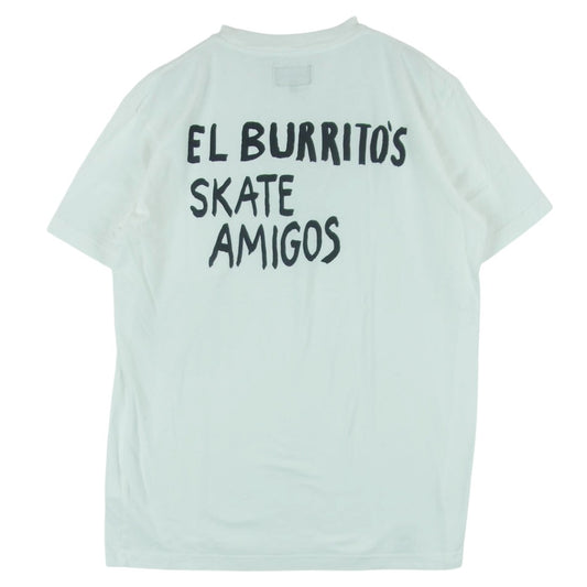 DESCENDANT ディセンダント EL BURRITO'S CREW NECK SS バックプリント クルーネック 半袖 ポケット Tシャツ ホワイト系 1【中古】