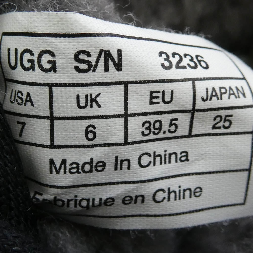 UGG アグ Neumel ニューメル スエード ムートンブーツ チャッカブーツ ブラック系 25.0cm【中古】