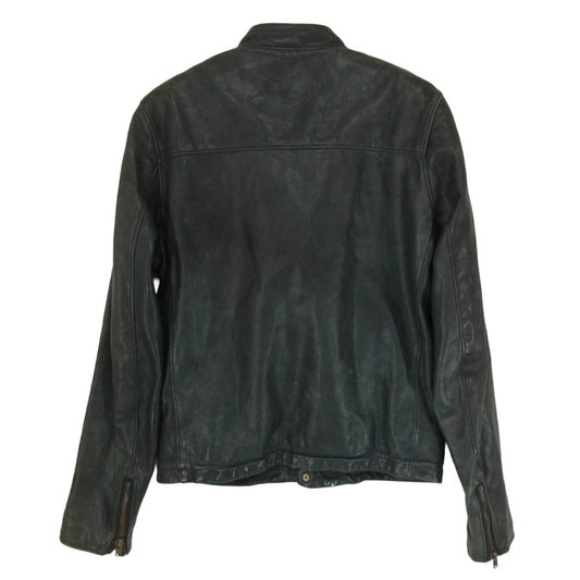 HYSTERIC GLAMOUR ヒステリックグラマー 0113LB01 ゴートレザー 山羊革 シングル ライダース ジャケット ブラック系 FREE【中古】