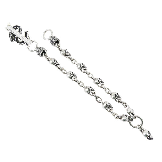 GABOR ガボール Gaboratory ガボラトリー マリア オーダーシート付属 スカルオンスネークキーパー 2ライオン 10スカル スモールオーバルリンク 1ドロップスカル ウォレットチェーン シルバー系【中古】