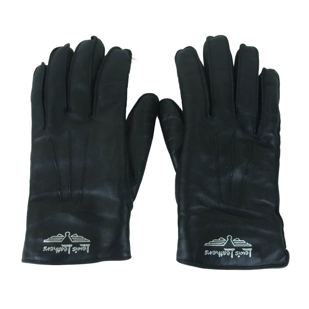 Lewis Leathers ブラックレザーグローブ　裏ボア　ヴィンテージ Lewis Leathers ルイスレザー LINED GLOVE ボア付き レザー グローブ