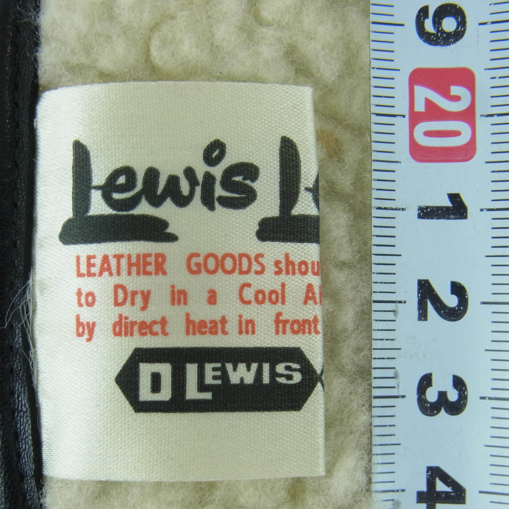 Lewis Leathers ルイスレザー LINED GLOVE ボア付き レザー グローブ 手袋 ブラック系【中古】