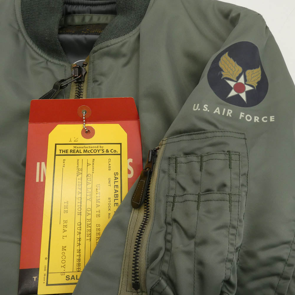 The REAL McCOY'S ザリアルマッコイズ MJ15115 TYPE MA-1 REAL McCOY MFG. CO. フライト ミリタリー ジャケット カーキ系 XS【中古】