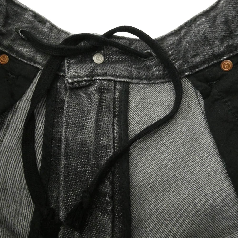 MAISON MARGIELA メゾンマルジェラ 24SS SH0LA0002 MM6 エムエムシックス Raw Jeans ワイド デニムパンツ ジーンズ グレー系 32 185/84A【中古】