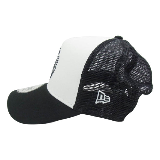 NEW ERA ニューエラ N2509 サークルロゴ刺繍 メッシュ トラッカー キャップ ブラック系【極上美品】【中古】