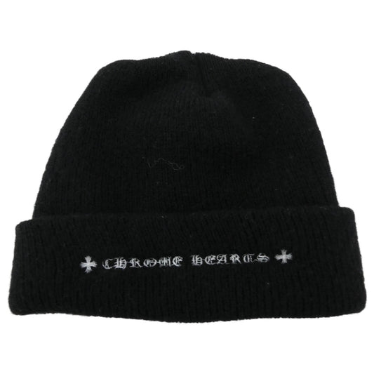 CHROME HEARTS クロムハーツ(原本無) WOOL WATCH CAP CHプラス刺繍 ウール ビーニー ニットキャップ ブラック系【中古】