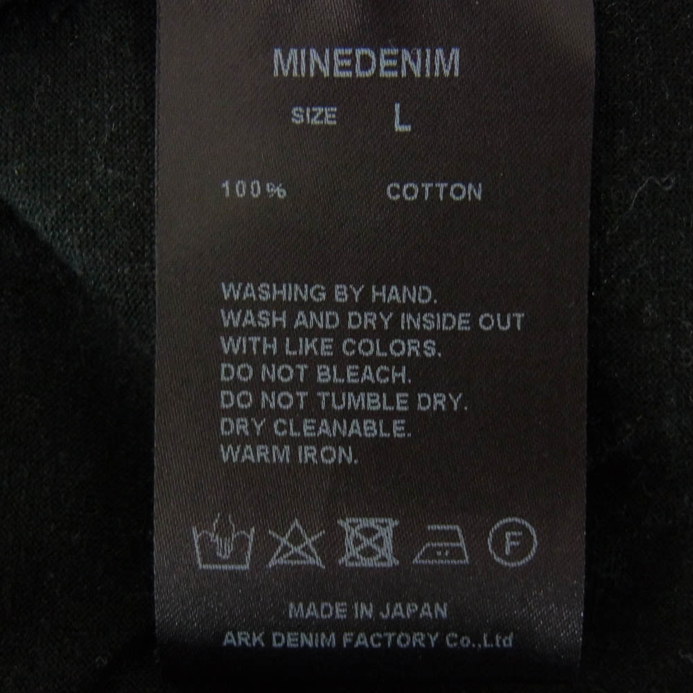 MINEDENIM マインデニム 25SS 2503-4001-98-L2 Seepage Border Crewneck 半袖 Tシャツ ブラック系 L【中古】