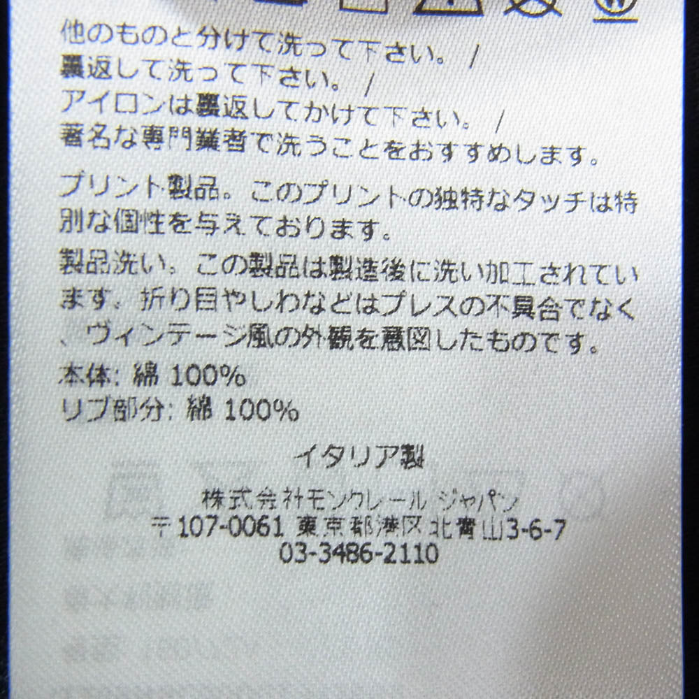 Rick Owens リックオウエンス MONCLER モンクレール I209N8C00001 SS LEVEL T-SHIRT モンクレール プリント 半袖 レベル Tシャツ ブラック系 S【中古】