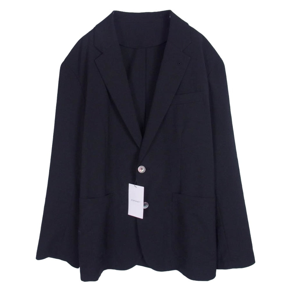 SOPHNET. ソフネット 25AW SPNT-252034 HIGH-TWIST POPLIN JACKET ポプリン テーラード ジャケット サイズ3 ブラック系 3【新古品】【未使用】【中古】 SOPHNET. ソフネット 25AW SPNT-252034 HIGH-TWIST POPLIN