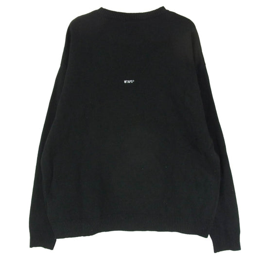 WTAPS ダブルタップス 21AW 212MADT-KNM02 VIBES SWEATER バイブス セーター ニット ブラック系 X03【中古】