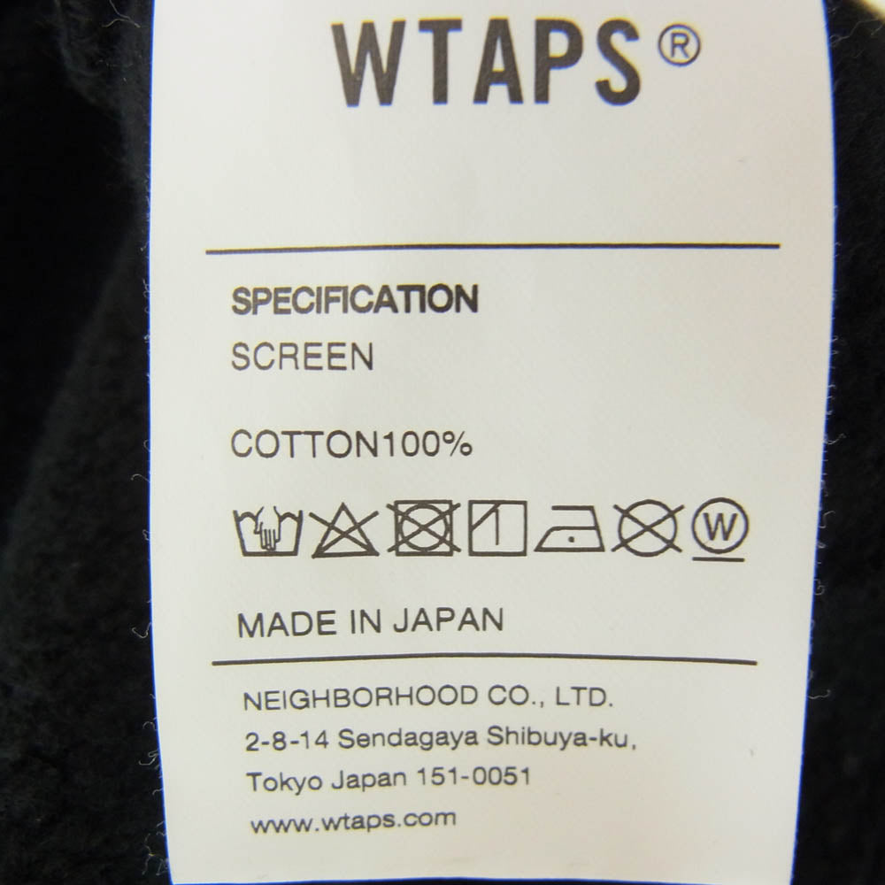 WTAPS ダブルタップス 202ATDT-CP01S WTVUA ロゴ プリント クルーネック スウェット ブラック系 X05【中古】
