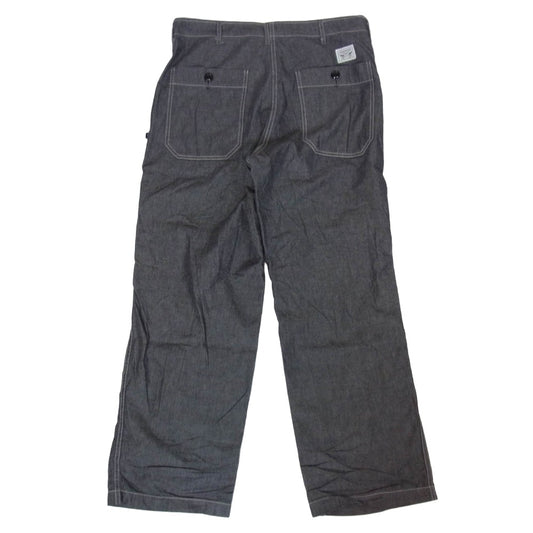 DESCENDANT ディセンダント 25SS 251WVDS-PTM03 BAKER CHAMBRAY TROUSERS ベイカー シャンブレー トラウザー パンツ ブラック系 2【中古】