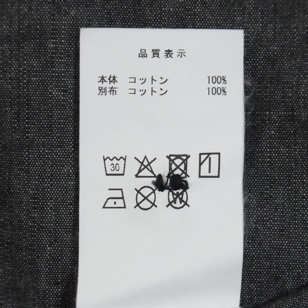 DESCENDANT ディセンダント 25SS 251WVDS-PTM03 BAKER CHAMBRAY TROUSERS ベイカー シャンブレー トラウザー パンツ ブラック系 2【中古】