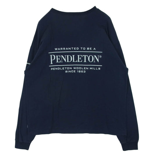 NEIGHBORHOOD ネイバーフッド 2221508N-CSM01S Pendleton LS Crewneck Pocket T-Shirt ペンドルトン クルーネック 長袖 Tシャツ ダークネイビー系 L【中古】