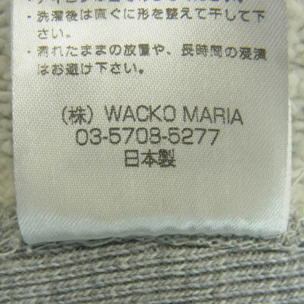 WACKO MARIA ワコマリア guilty parties ロゴ クルーネック スウェット コットン 日本製 グレー系 XL【中古】