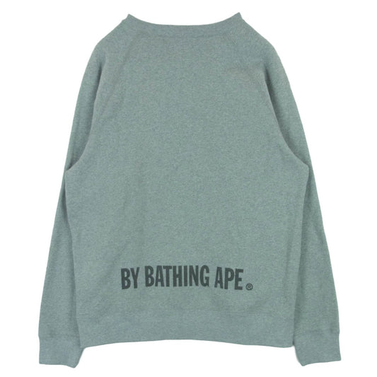 A BATHING APE アベイシングエイプ 25ss 001SWL301006M FACE CREWNECK SWEATSHIRT フェイス クルーネック スウェット グレー系 XL【中古】