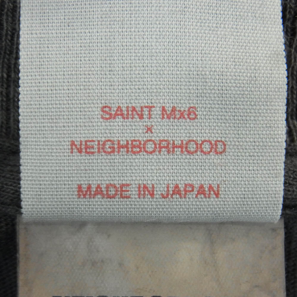 SAINT MICHAEL セントマイケル 25SS SM-HR3-0000-C70 NEIGHBORHOOD S/S TEE ネイバーフッド クルーネック 半袖 Tシャツ カットソー ダークグレー系 XXL【中古】