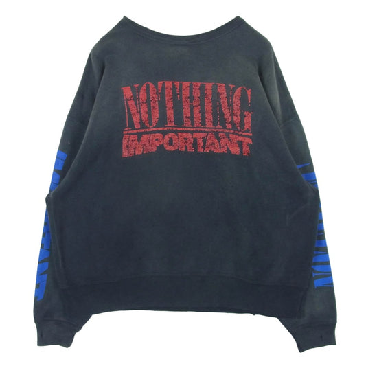 SAINT MICHAEL セントマイケル 24AW SM-YS1-0000-C36 CREW SWEAT NOTHING IMP 河村康輔 コウスケカワムラ スウェット ダークグレー系 XL【中古】