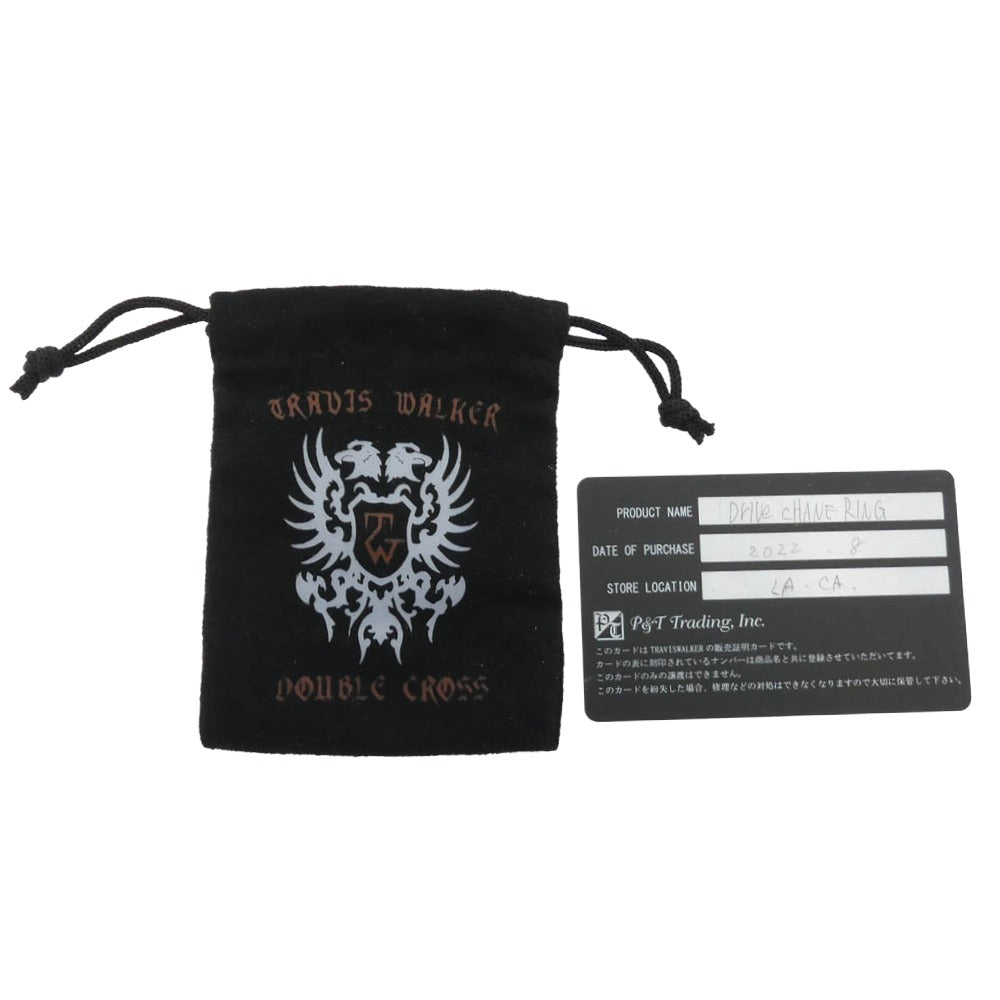 TRAVIS WALKER トラヴィスワーカー 販売証明書付属 Drive chain ドライブ チェーン リング シルバー系 23.5号【中古】