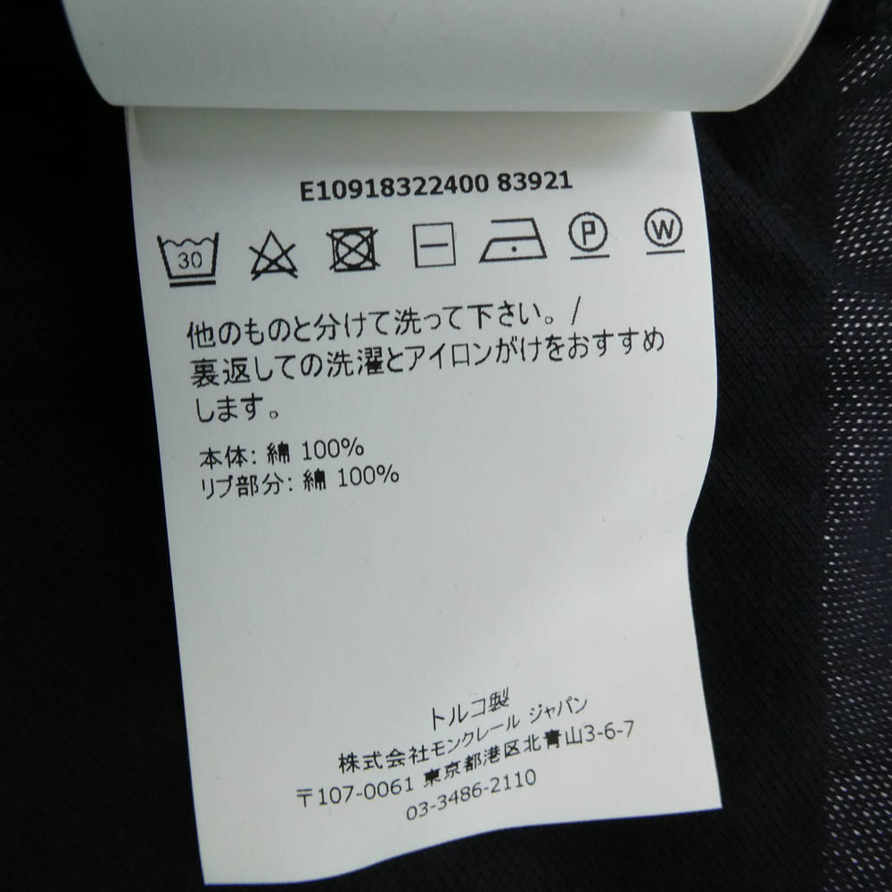 MONCLER モンクレール 19SS E10918322400 83921 MAGLIA POLO MANICA CORTA コットン カットソー 半袖 ポロシャツ ダークネイビー系 L【中古】