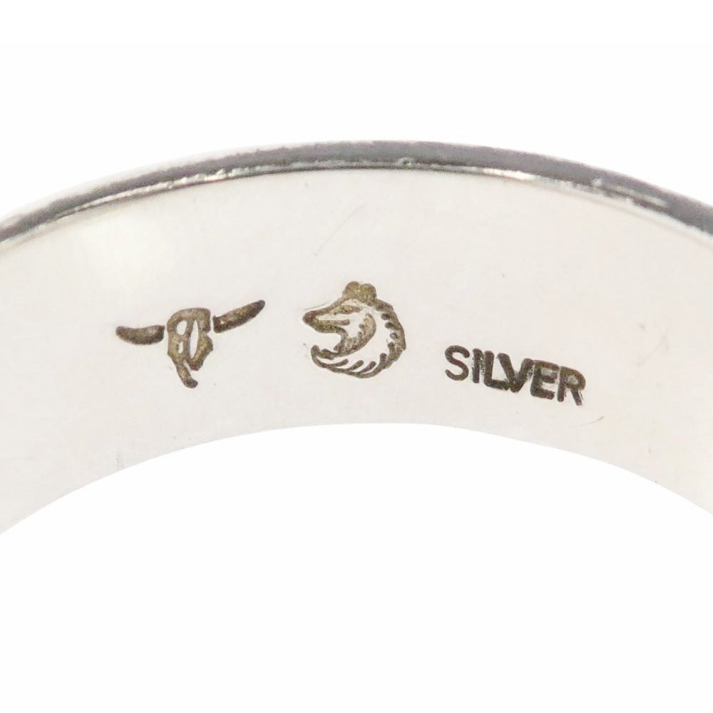 TADY&KING タディアンドキング 銀縄 ターコイズ 平打ち リング シルバー系 ブルー系 25号【中古】