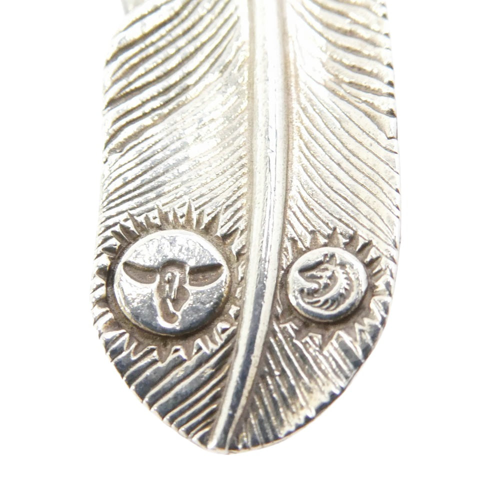 TADY&KING タディアンドキング Lサイズ ハートSVフェザー 銀縄ターコイズ 右向き ペンダントトップ シルバー系 ブルー系【中古】