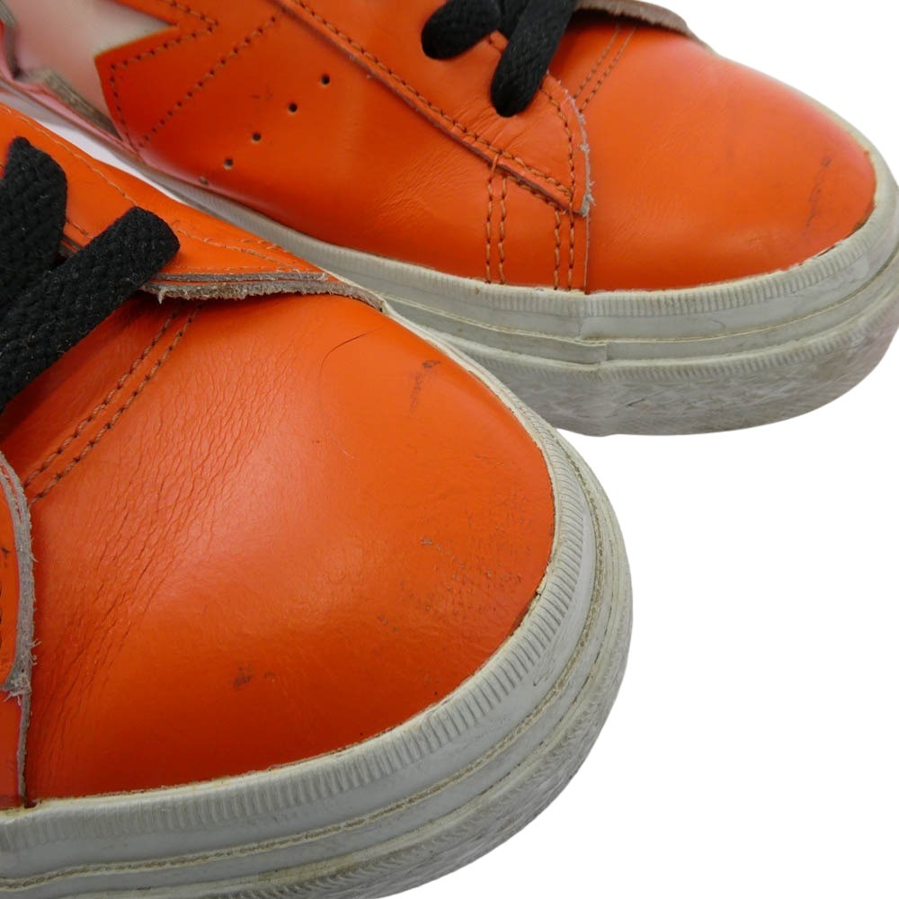 CONVERSE コンバース 日本製 ONE STAR J ORANGE ワンスター レザー ローカット スニーカー オレンジ系 US8【中古】