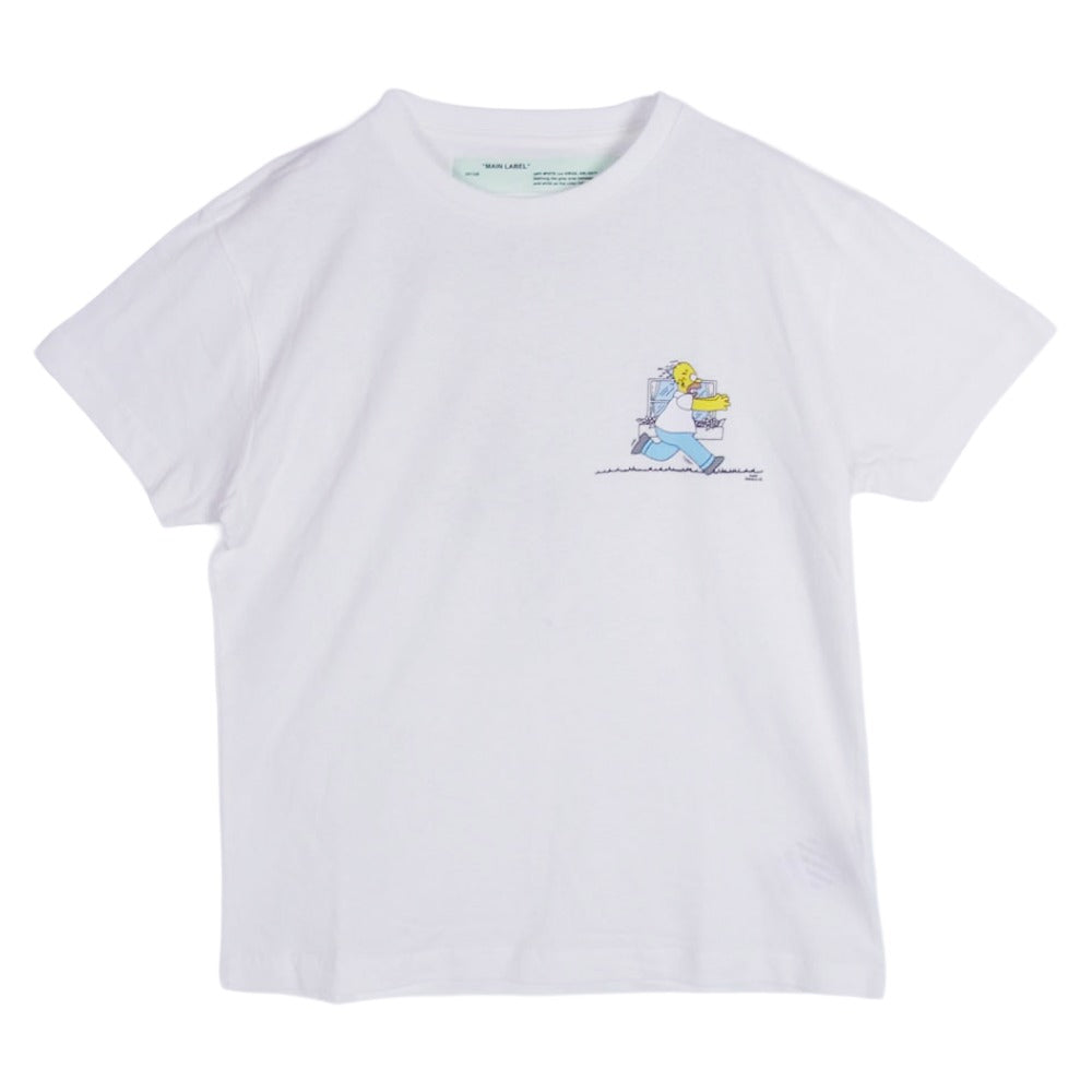 OFF-WHITE オフホワイト OMAA036S19185036 The Simpsons シンプソンズ プリント 半袖 Tシャツ カットソー ホワイト系 S【中古】 OFF-WHITE オフホワイト OMAA036S19185036 The Simpsons シンプソンズ