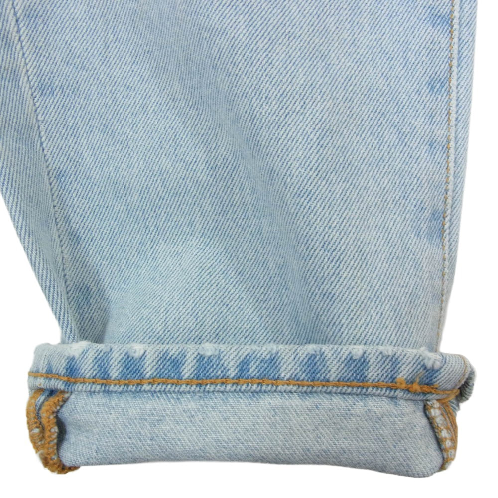 OFF-WHITE オフホワイト 19SS OMYA005R19386032 ボタンフライ テーパード ダメージ加工 ストレッチ デニム インディゴブルー系 32【中古】