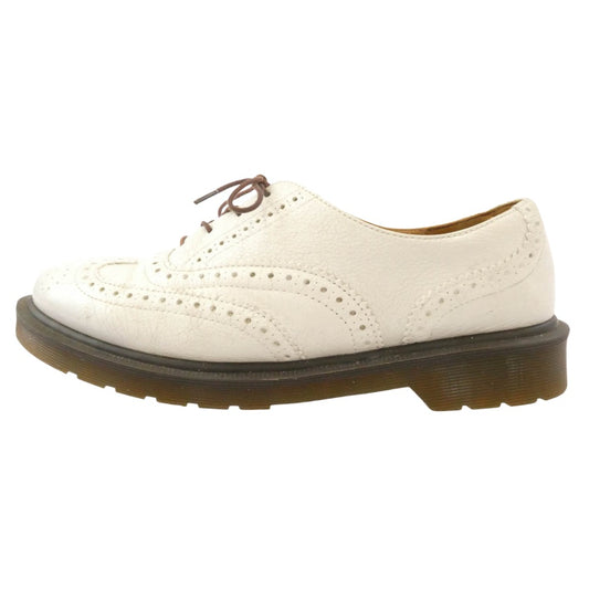 COMME des GARCONS HOMME DEUX コムデギャルソンオムドゥ 25356 英国製 ウィングチップ メダリオン レザー シューズ ホワイト系 US9【中古】