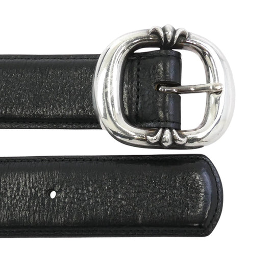 CHROME HEARTS クロムハーツ(原本有) BLT GUNSLINGER ガンスリンガー バックル 1.5 レザー ベルト ブラック系 36【中古】